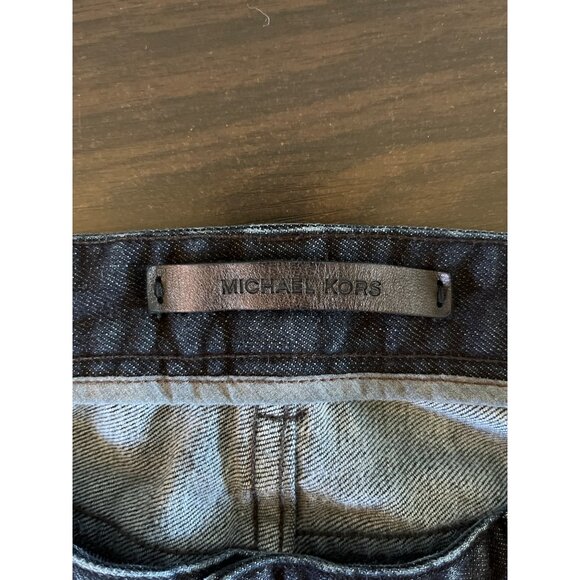 Michael Kors Mens 34" X 32" Tailored Fit Dark Blue Denim Jeans High Waist - Picture 3 of 6